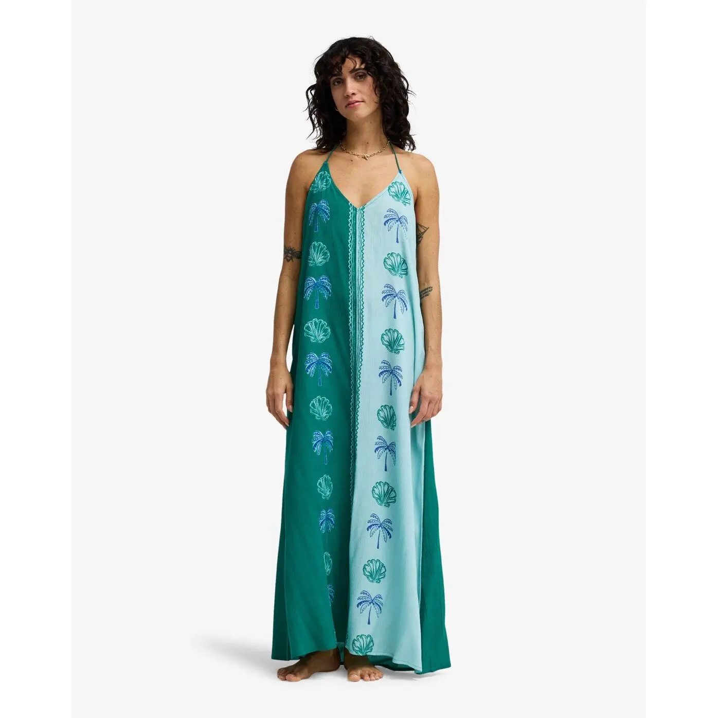 Vestito donna con scollo a V  Gypsy Colorblock
