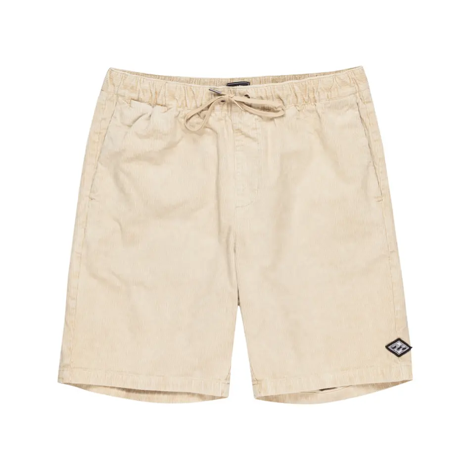 Billabong Men's Beige Shorts With A Drawstring Larry