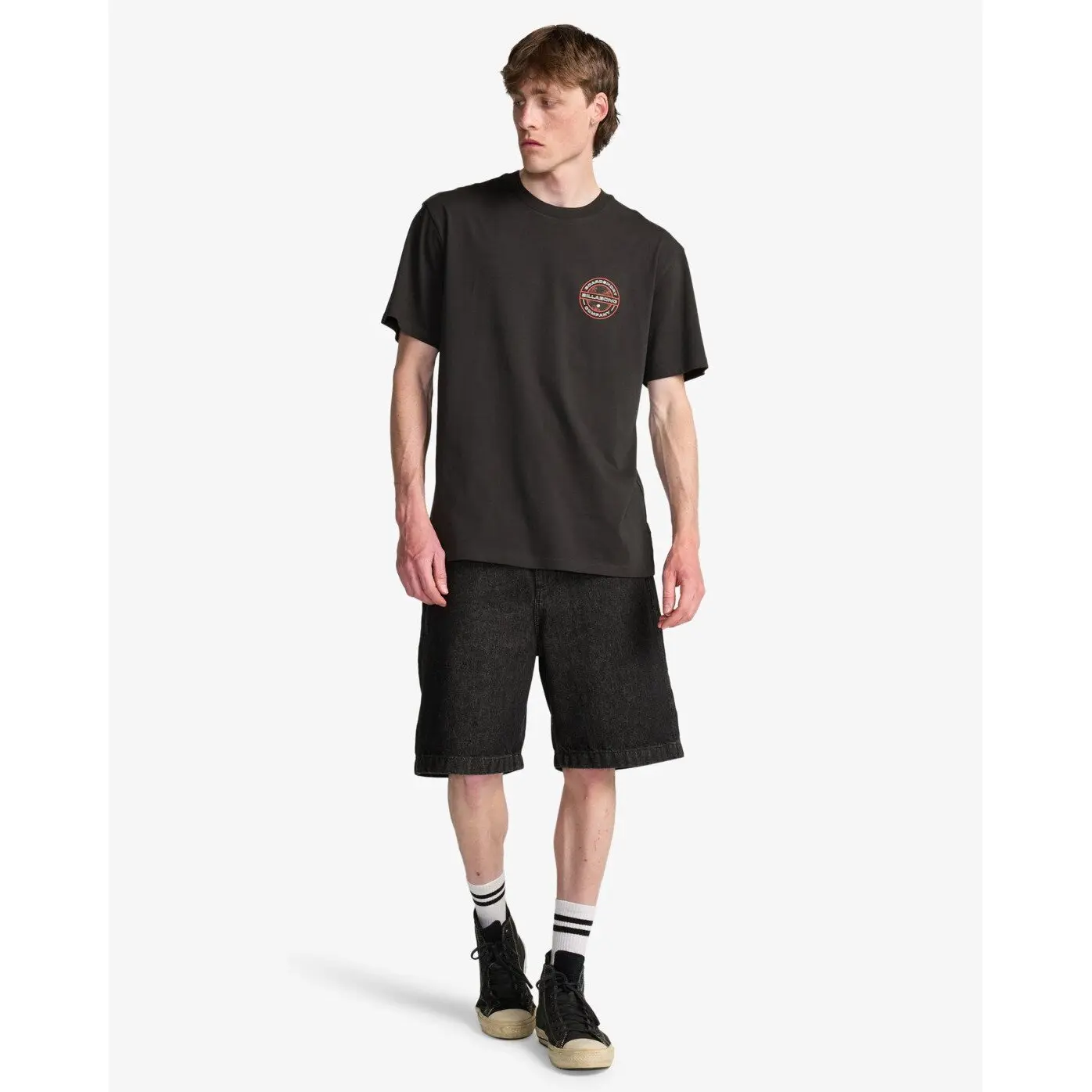 Billabong Men's Noir Cotton T-Shirt Rotor