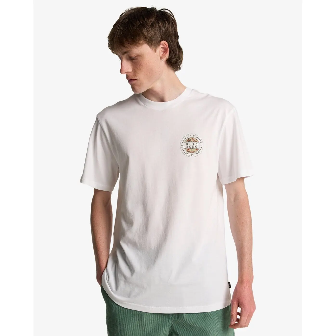 Billabong Men's Blanc Cotton T-Shirt Rotor