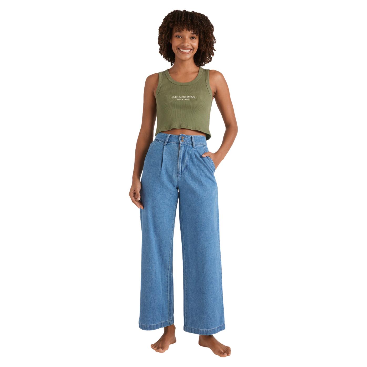 0196752401902 - Weite Jeans für Damen Wave Washed