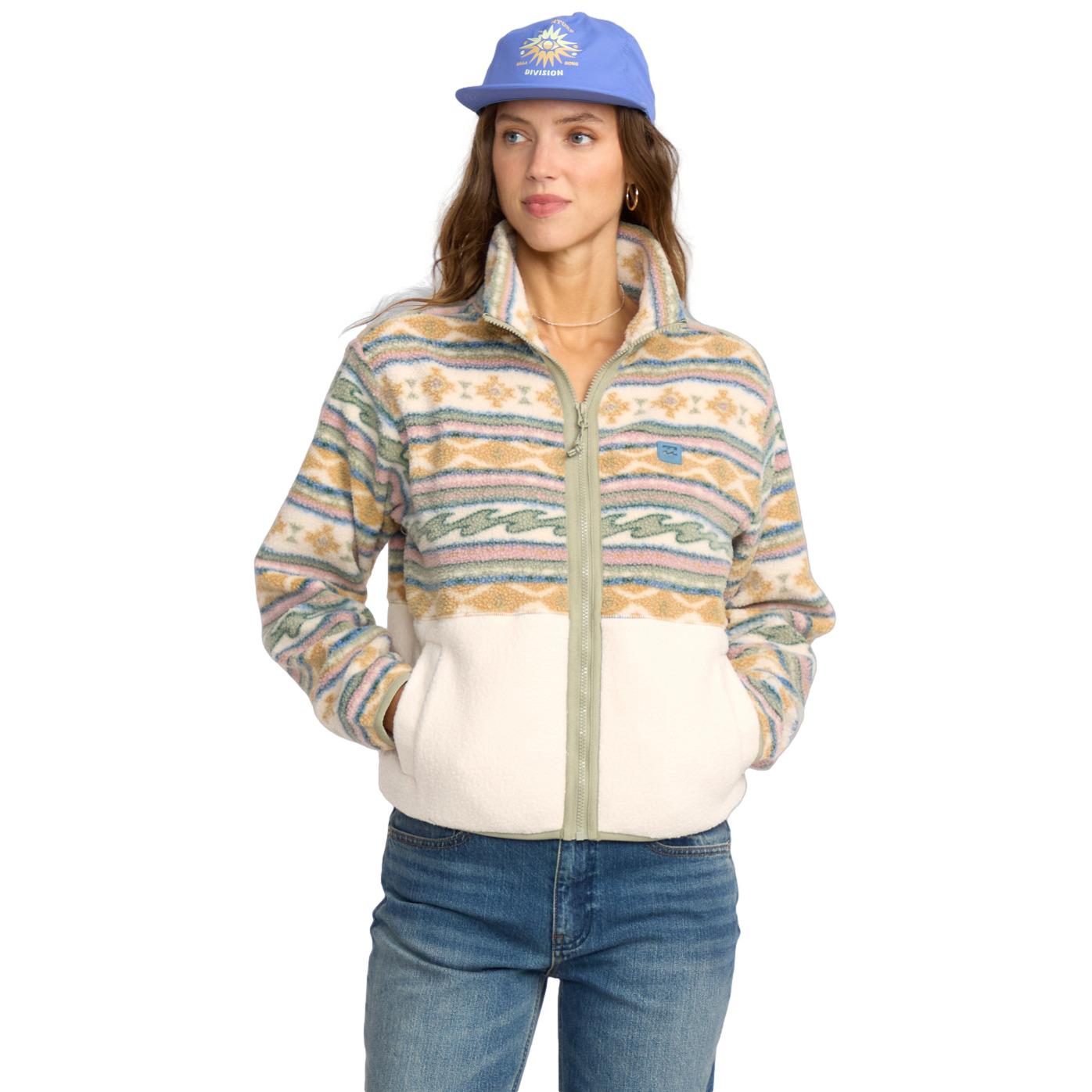 0196752408680 - Fleece mit Reißverschluss Damen Rock Jetty