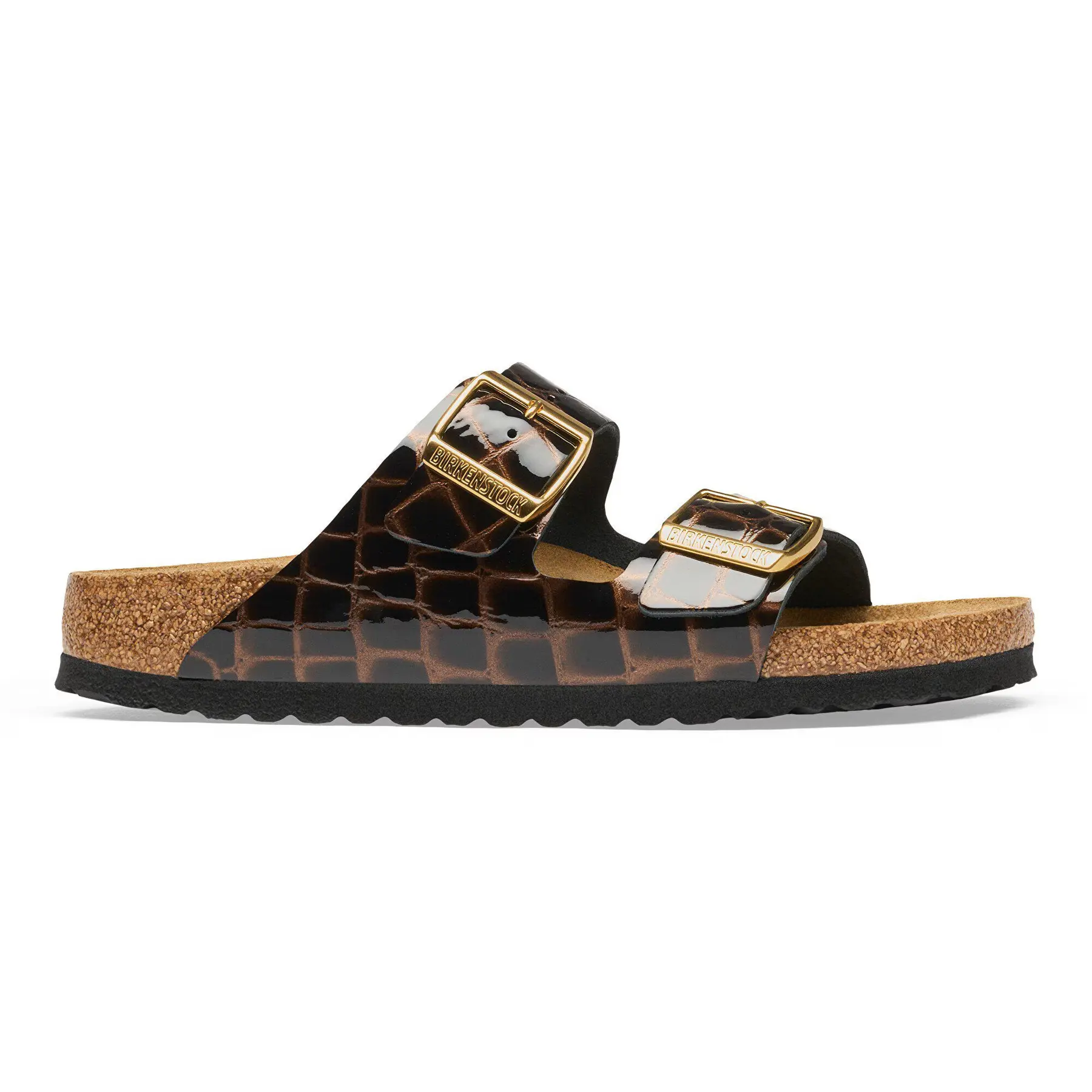 Birkenstock Women's Noir Leather Sandals Woman Arizona