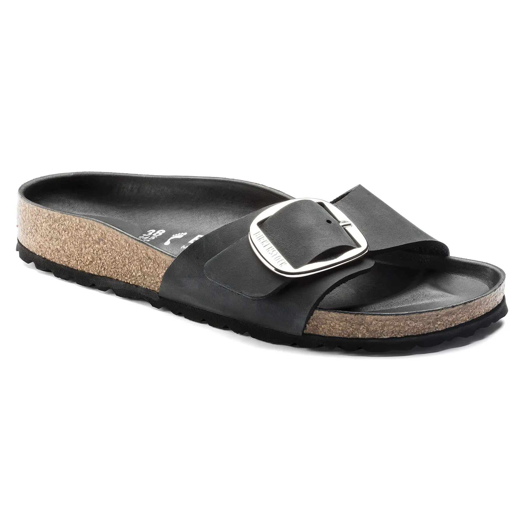 Ciabattine da donna  Madrid Big Buckle Natural Leather Oiled