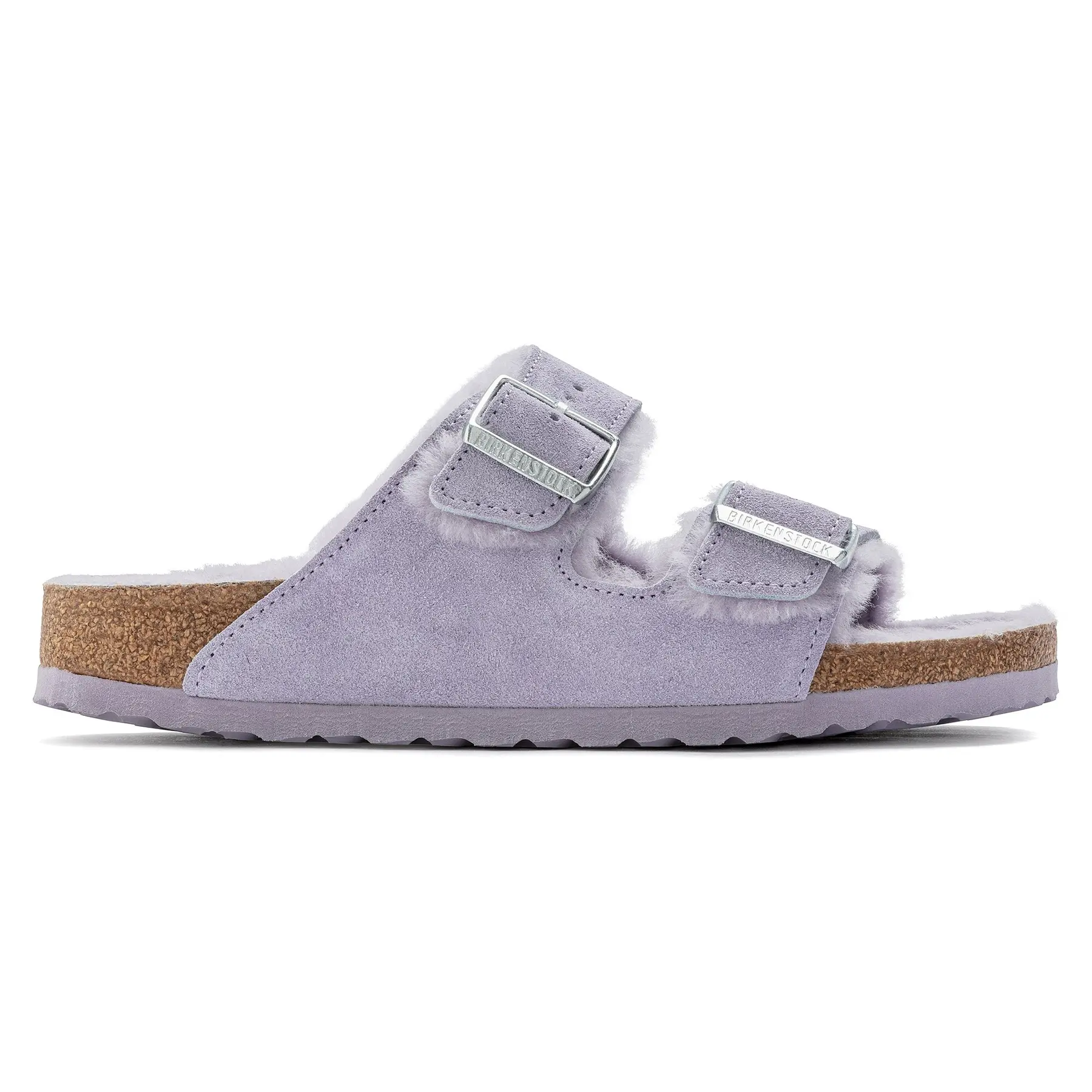 Sandali in pelle scamosciata e pelliccia donna  Arizona