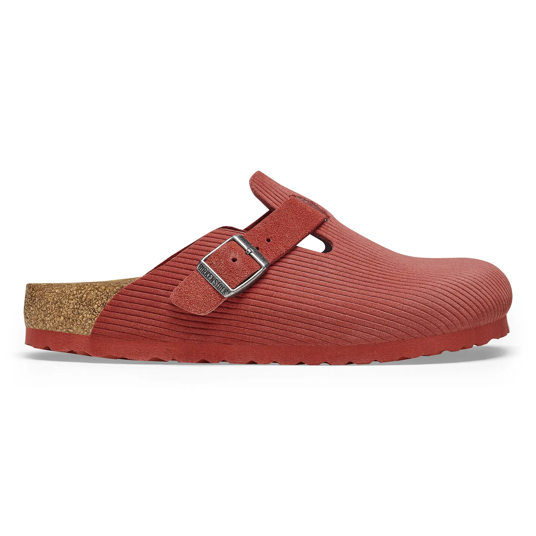 Sabot in pelle scamosciata con stampa  Boston