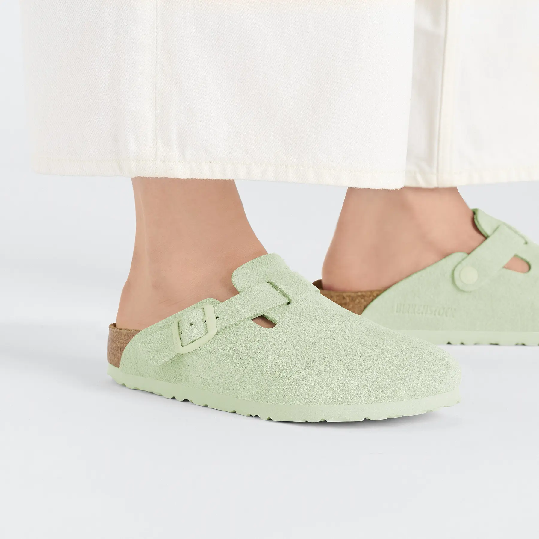 Clogs Birkenstock Boston BS Suede Leather | Sneak display picture 2