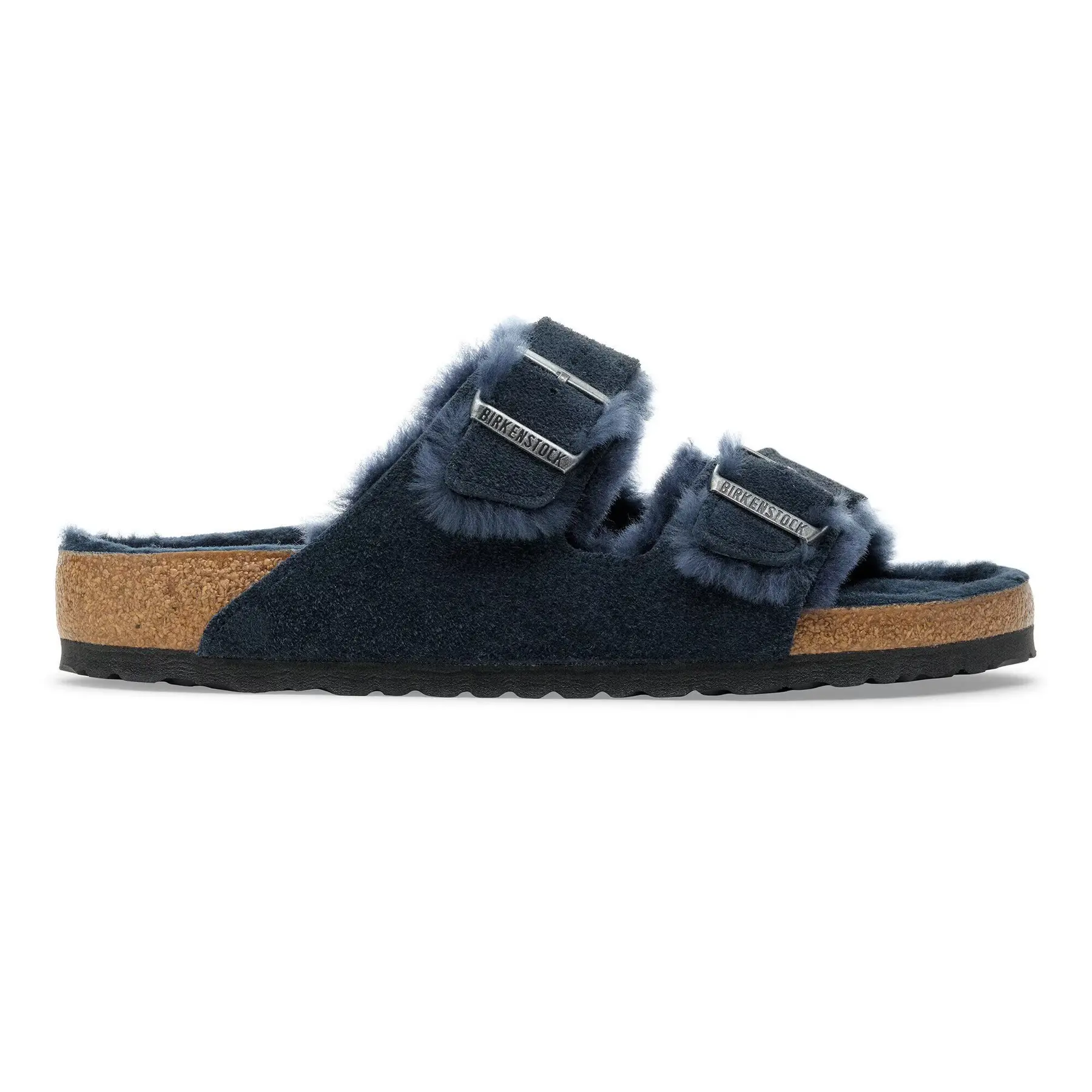 4067707479986 - Sandalen Arizona Shearling Suede Leather Fur New Navy (Étroit)