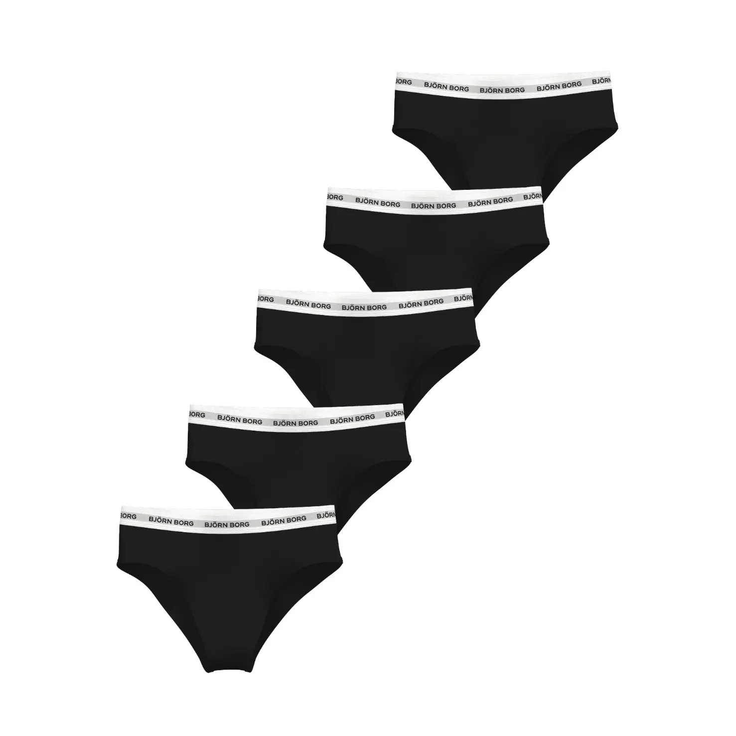 Image of Hochgeschnittene Damenunterhose Björn Borg Logo (x5)