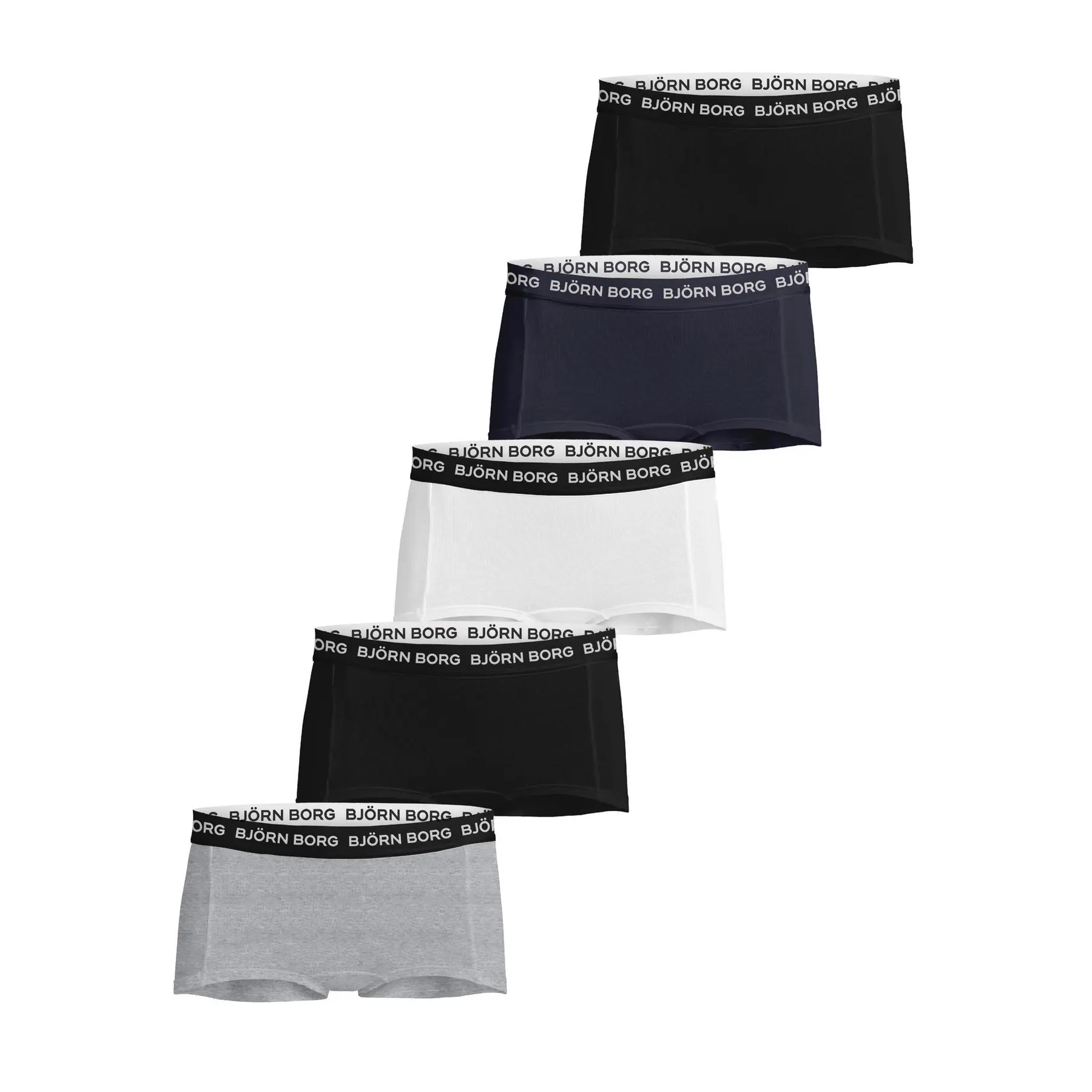 Björn Borg Boys Multicolore Kids' Stretch Cotton Boxers (X5)