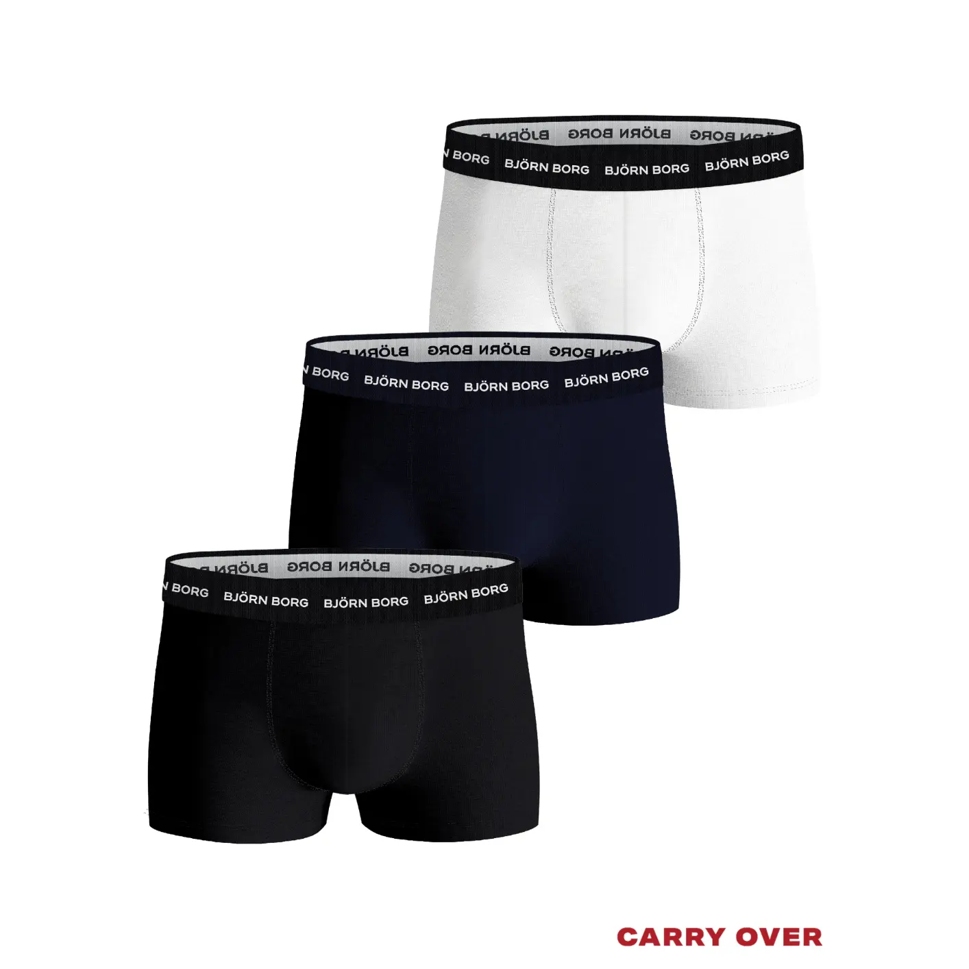 Björn Borg Men's Multicolore Cotton Stretch Boxer Shorts (X3)