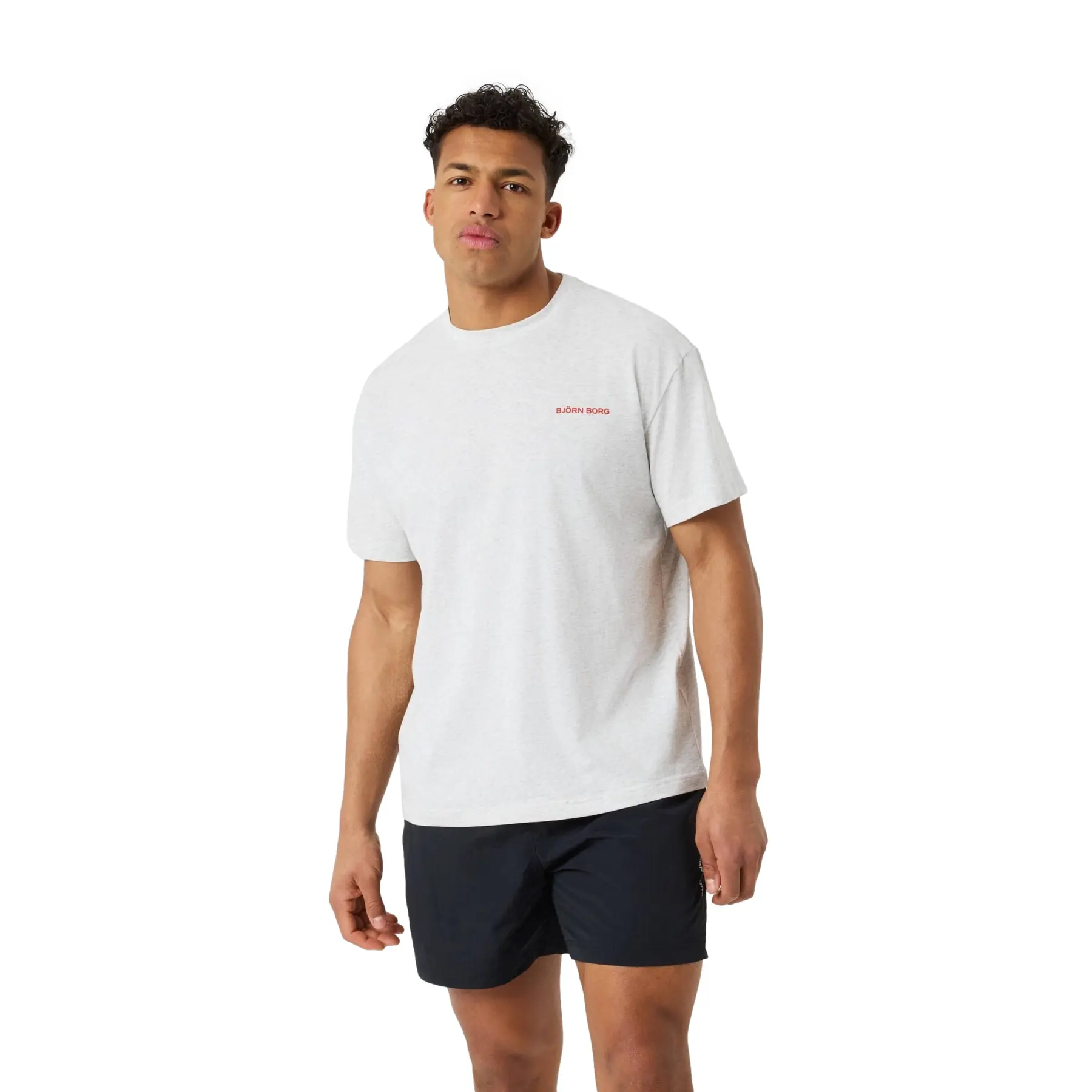 Björn Borg Men's Gris Oversized Gym T-Shirt