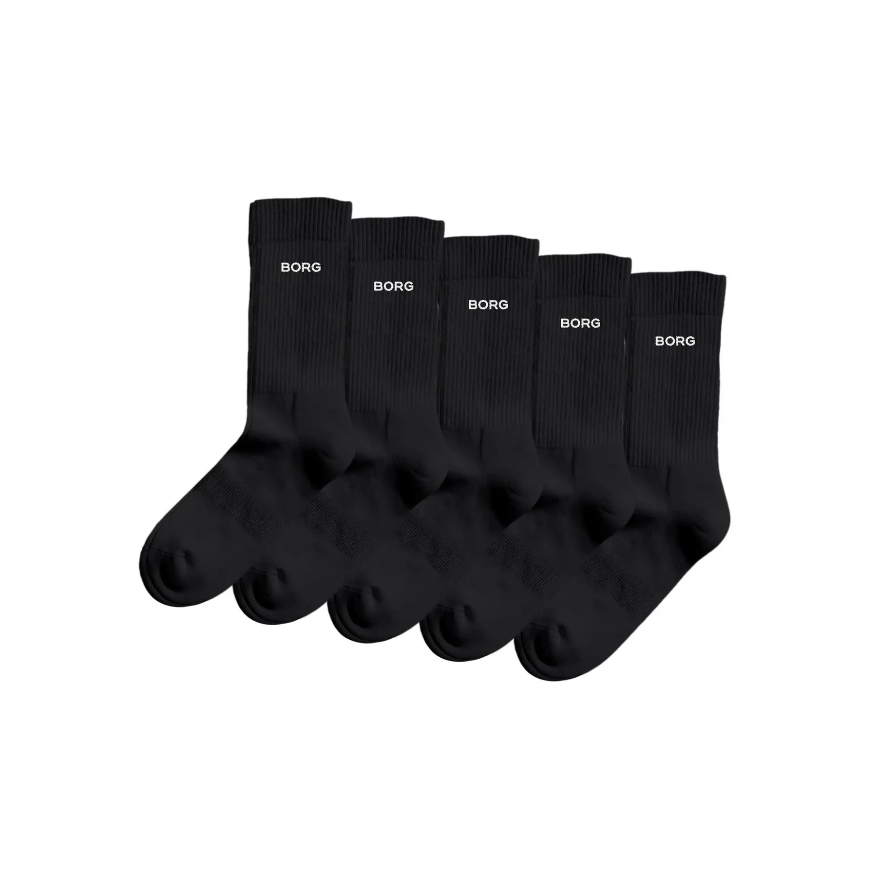 Björn Borg Unisex Noir Socks Essential (X5)