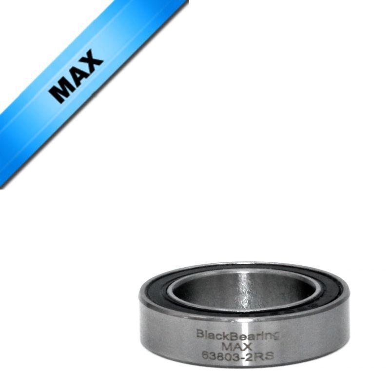 Velo Store - UK Bearing max Black Bearing MAX - 63803-2RS - 17 x 26 x 7 mm | Extra 10% off with Subscription, Postage £16.79 to UK Fedex.