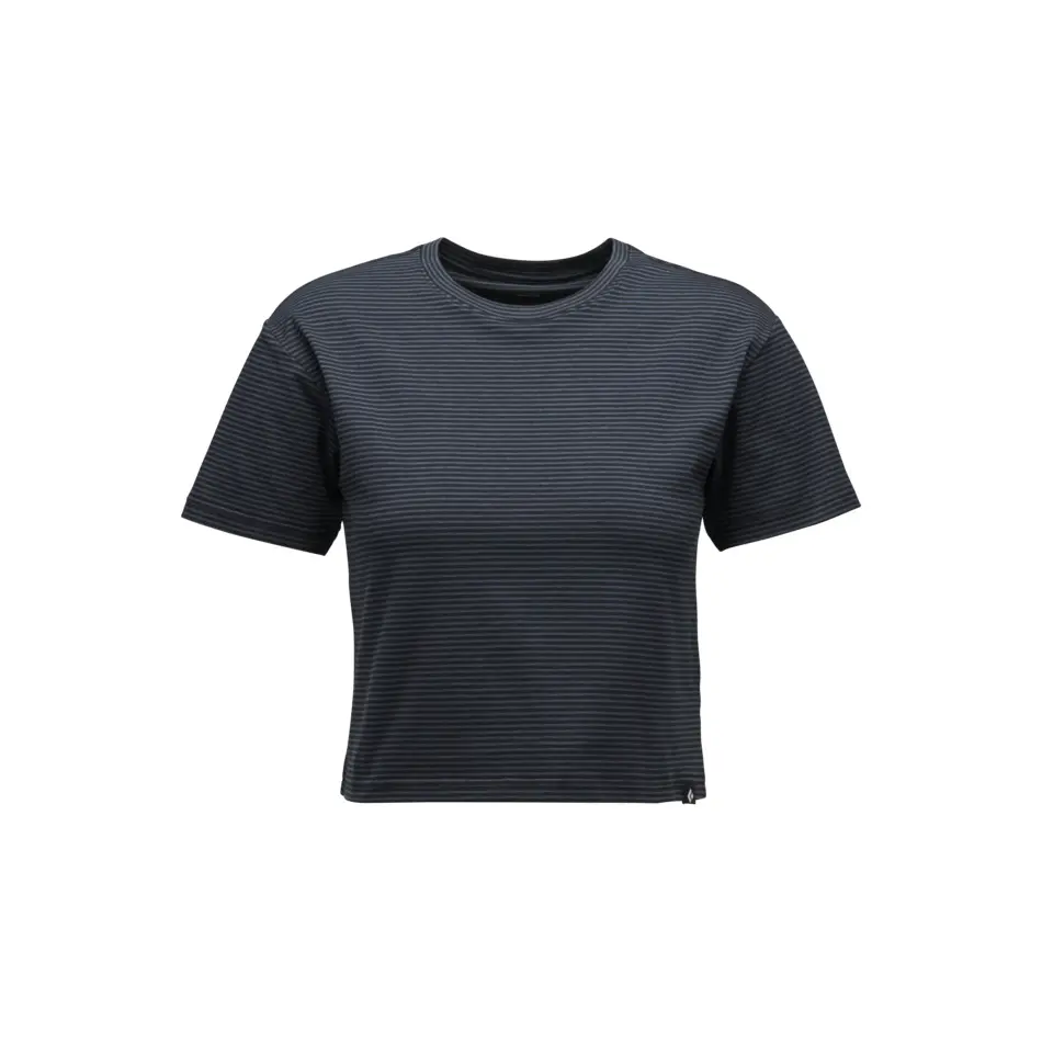 gestreiftes Kurzarm-T-Shirt für Frauen Black Diamond