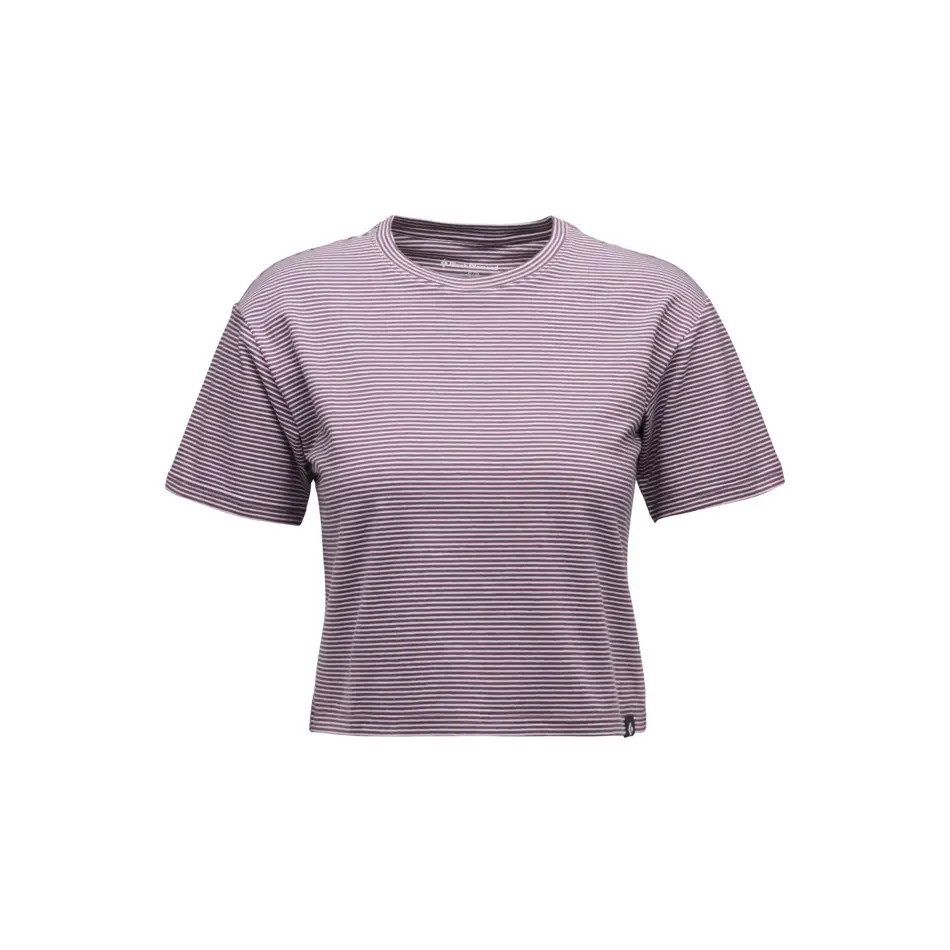 gestreiftes Kurzarm-T-Shirt für Frauen Black Diamond