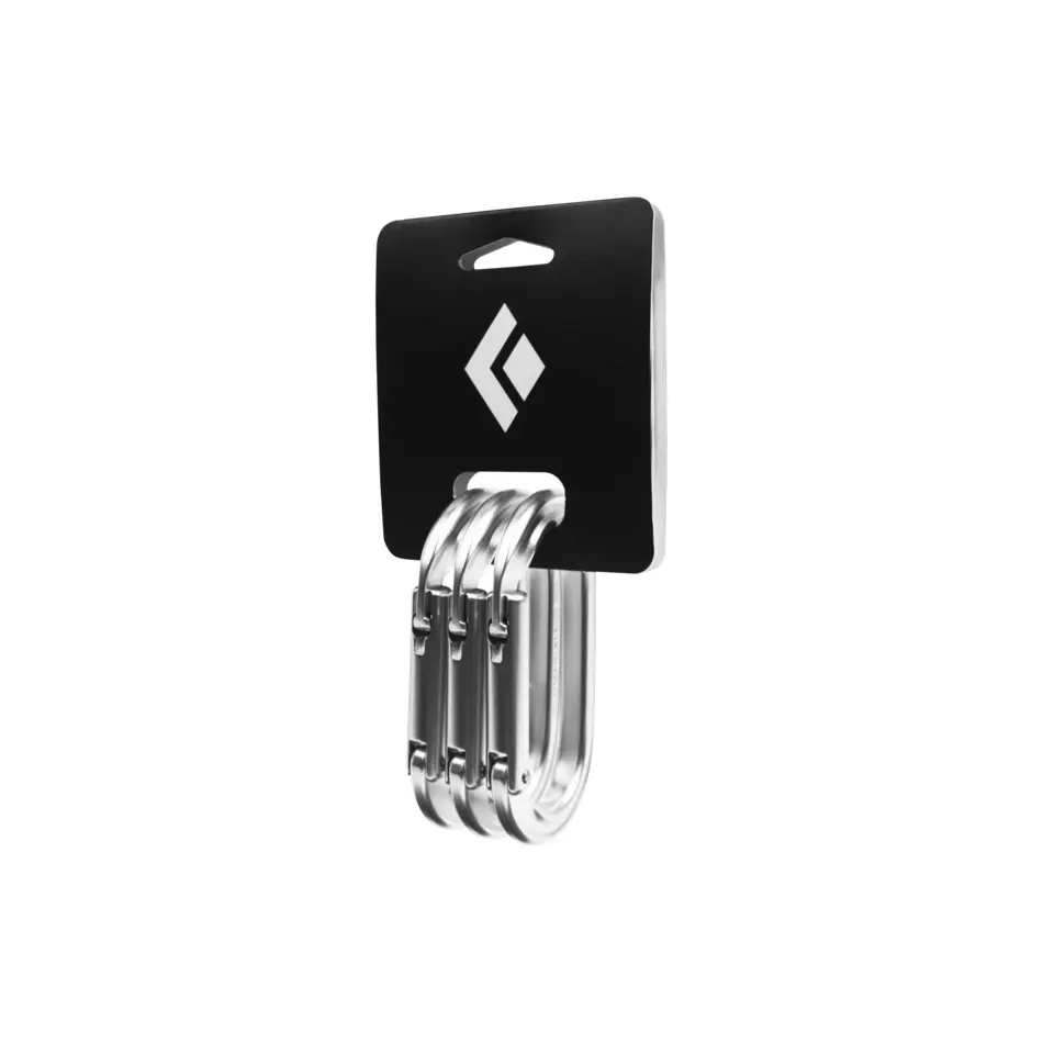 Oval Symmetric Climbing Carabiner Black Diamond (x3)