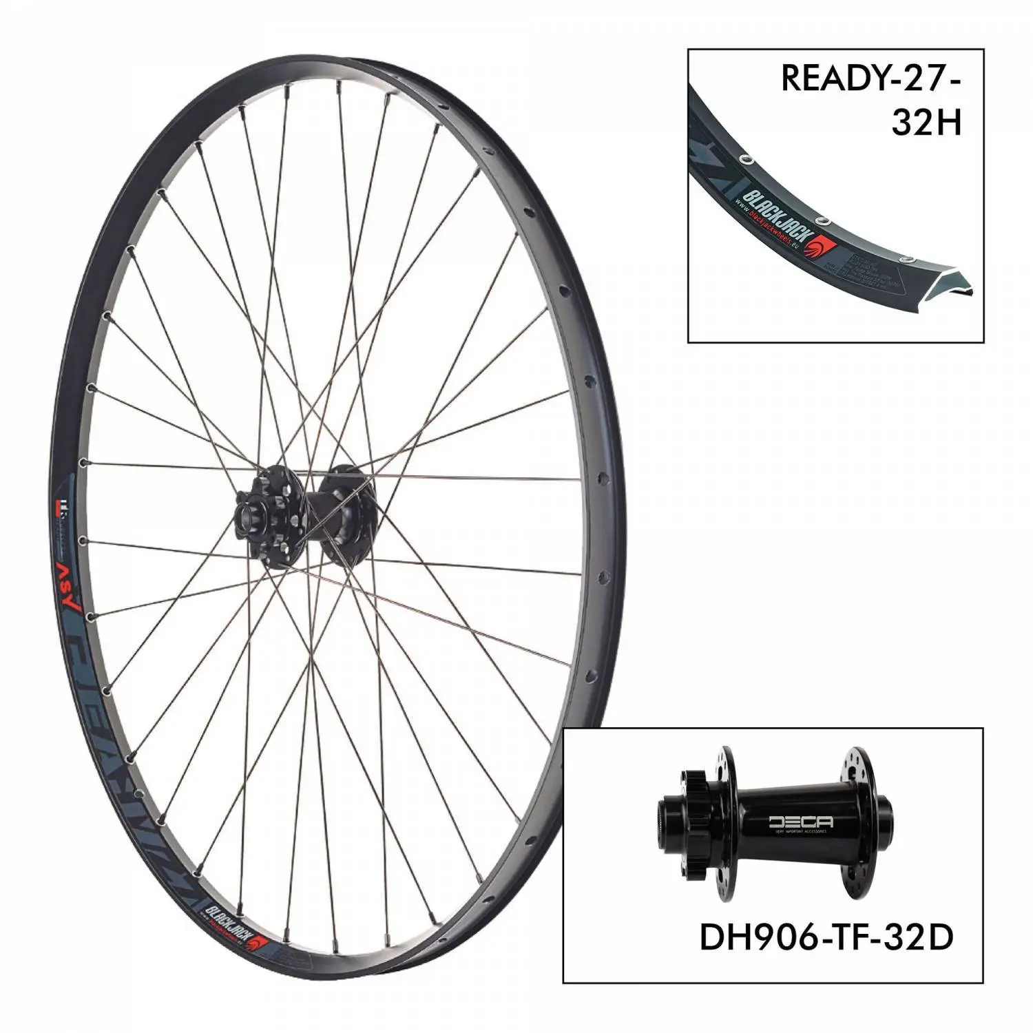 Velo Store - UK Bike wheel Black Jack D.Ready27 32H - DECATF | Extra 10% off with Subscription, Postage £16.79 to UK Fedex.