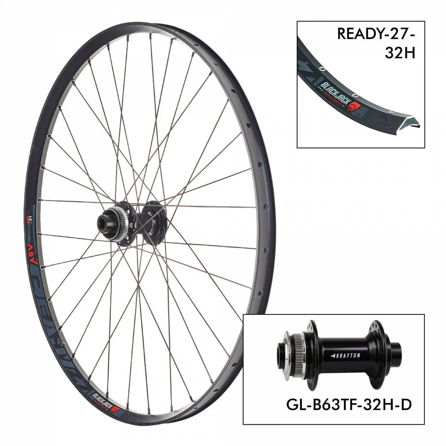 Velo Store - UK Bike wheel Black Jack D.Ready27 32H - B63TF | Extra 10% off with Subscription, Postage £16.79 to UK Fedex.