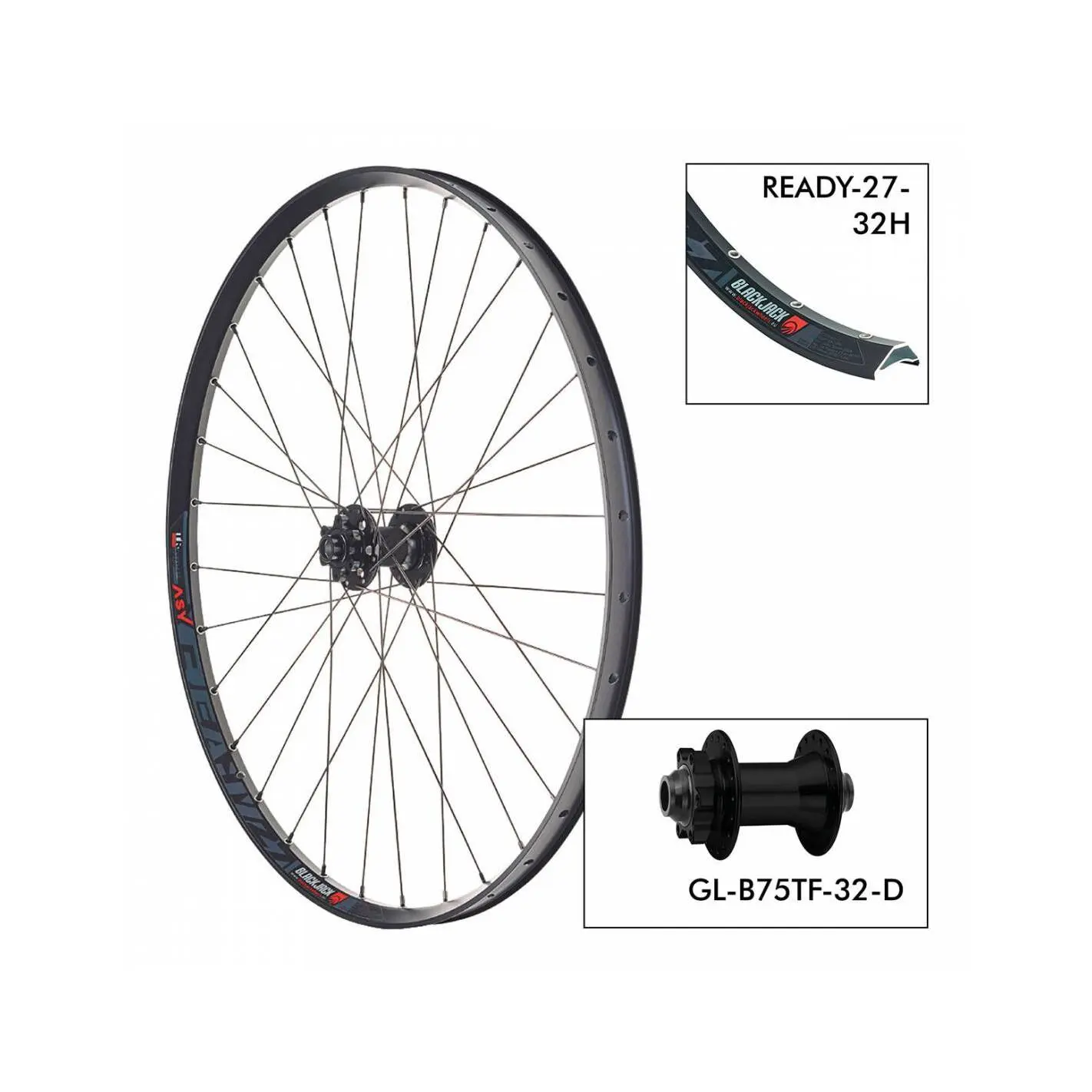 Velo Store - UK Bike wheel Black Jack D.Ready27 32H - TF | Extra 10% off with Subscription, Postage £16.79 to UK Fedex.