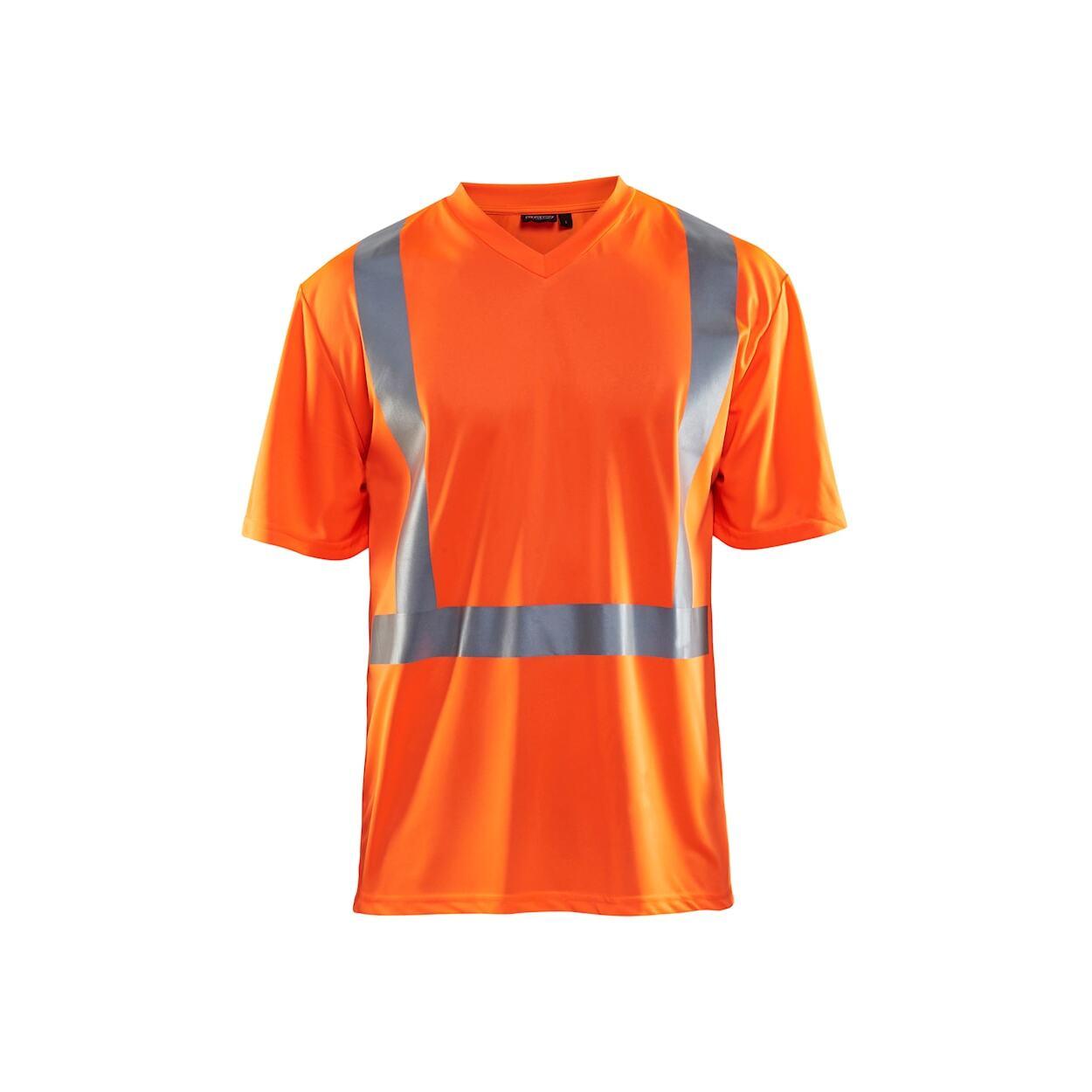 7330509379844 - High Visibility T-Shirt v-kragen v-kragen anti-uv anti-geruch Blaklader