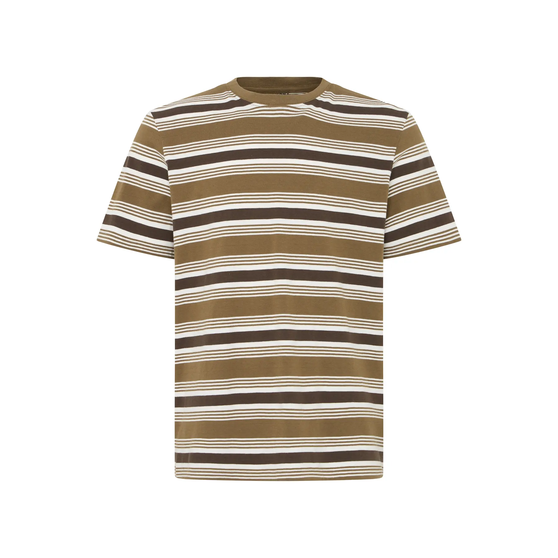 Blend Marron Striped T-Shirt Bhkalei