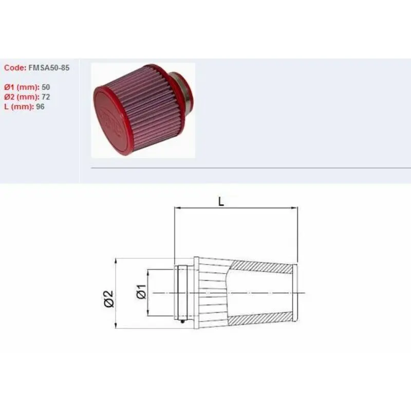 Luftfilter Motorrad BMC FMSA50 85