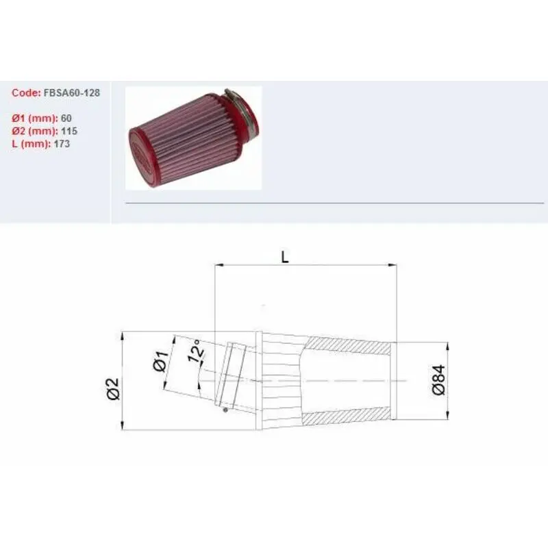 Luftfilter Motorrad BMC FBSA60 128