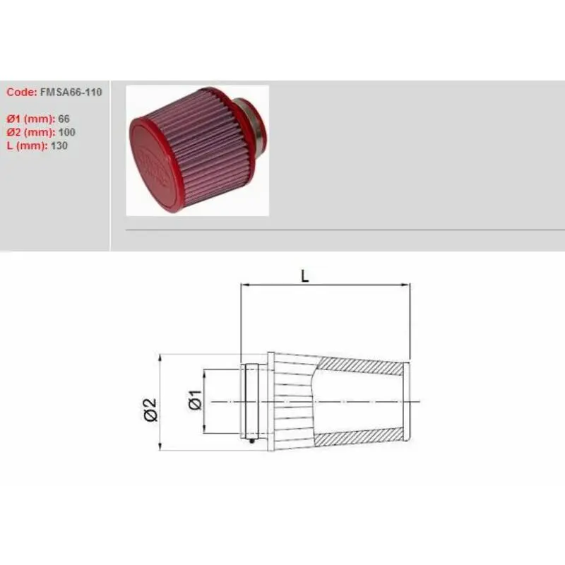 Luftfilter Motorrad BMC FMSA66 110