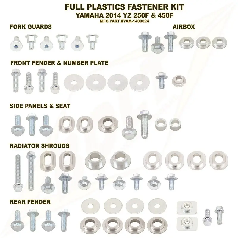 Komplettes Kunststoff-Motorrad-Schraubenset Bolt Yamaha YZ250/450-F