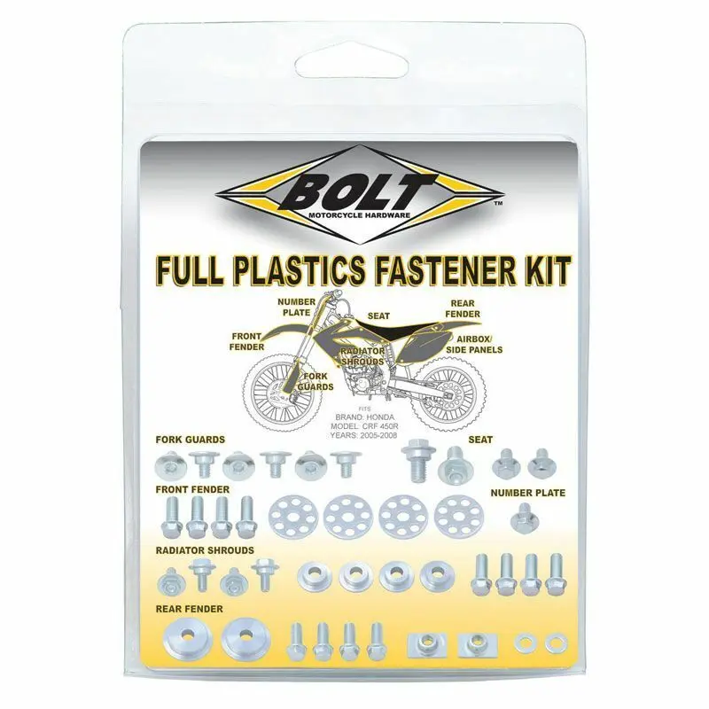 Kit für Motorrad Kunststoffschrauben Edelstahl Bolt Honda CRF 250/450R/X