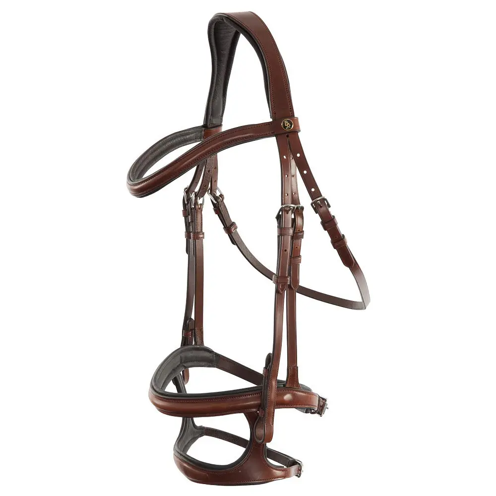 Br Equitation Marron Anatomical Riding Bridle Bath