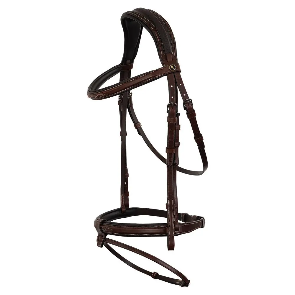 Br Equitation Marron Anatomical Riding Bridle Berrington