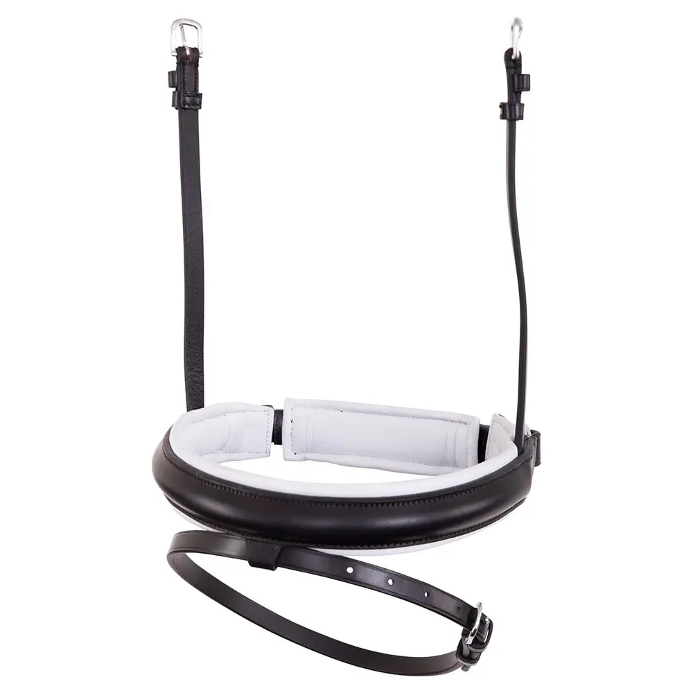 Meilleurs prix pour Muserolle combinée pour cheval en cuir large bombée BR Equitation Pull-back