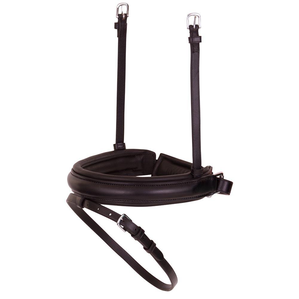 Meilleurs prix pour Muserolle combinée pour cheval en cuir large bombée BR Equitation Pull-back