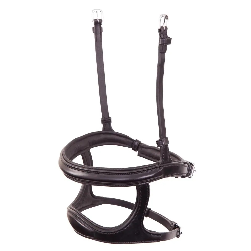 Br Equitation Noir Double Leather Horse Noseband