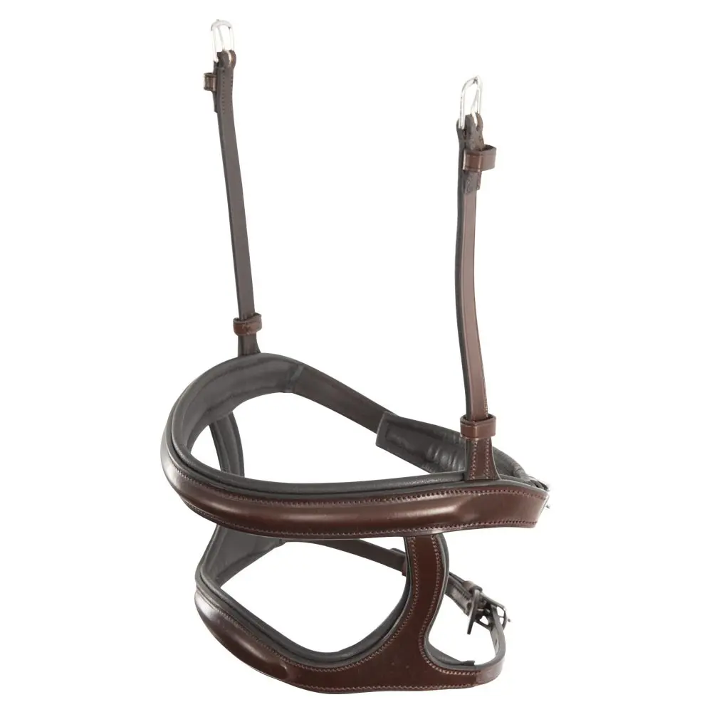 Br Equitation Marron Double Leather Horse Noseband