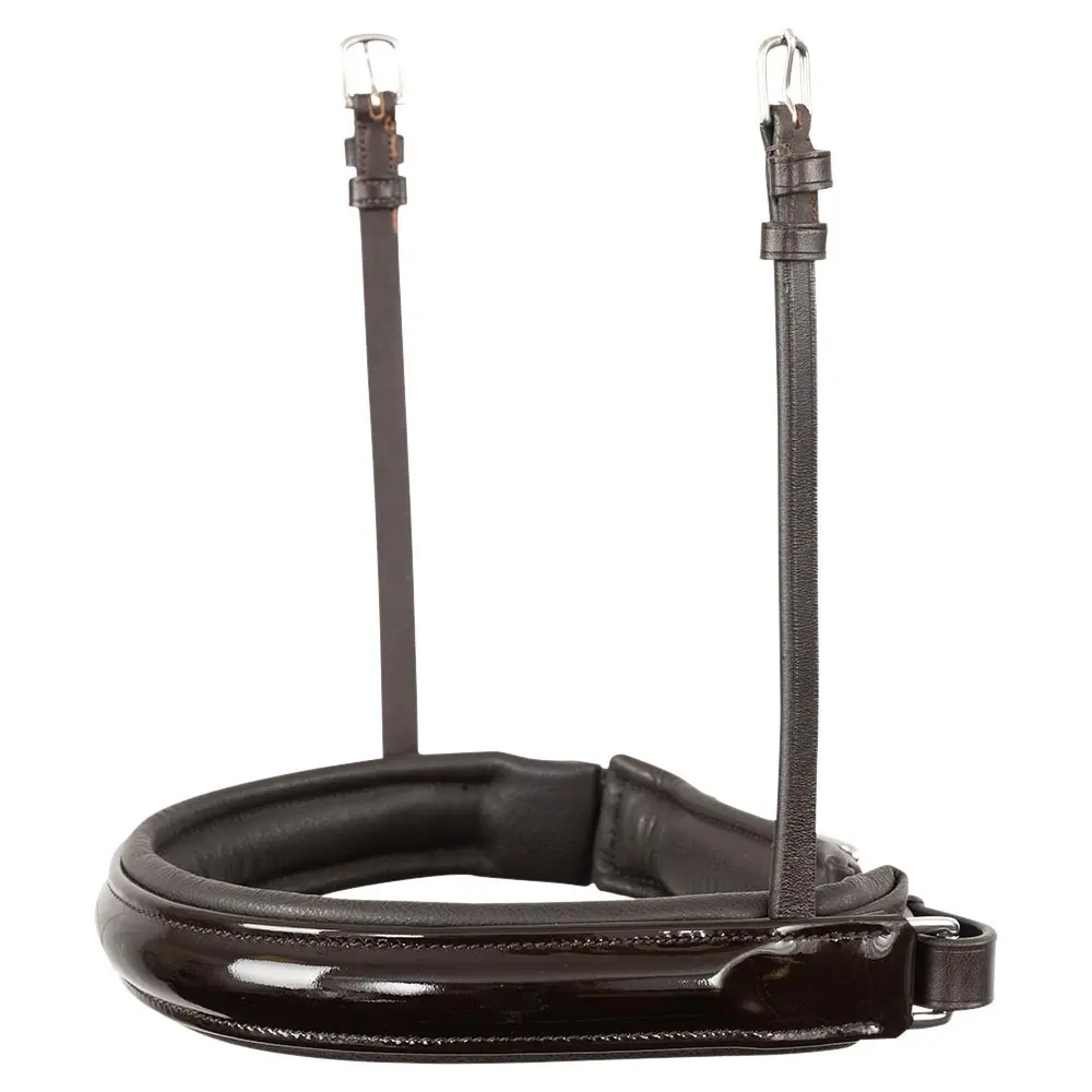 Br Equitation Marron Pull-Back Leather Horse Cheek Pieces Lacquer