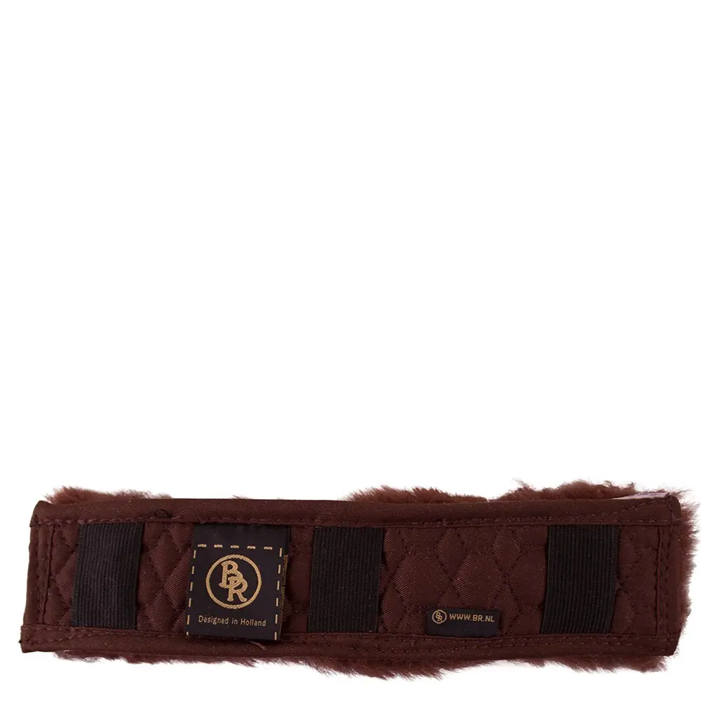 Br Equitation Marron Sheepskin Noseband Protector