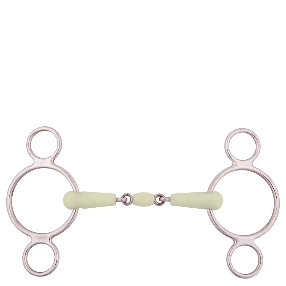 Br Equitation Vert 3 Ring Bit For Adjustable Horse Double Break Apple Mouth