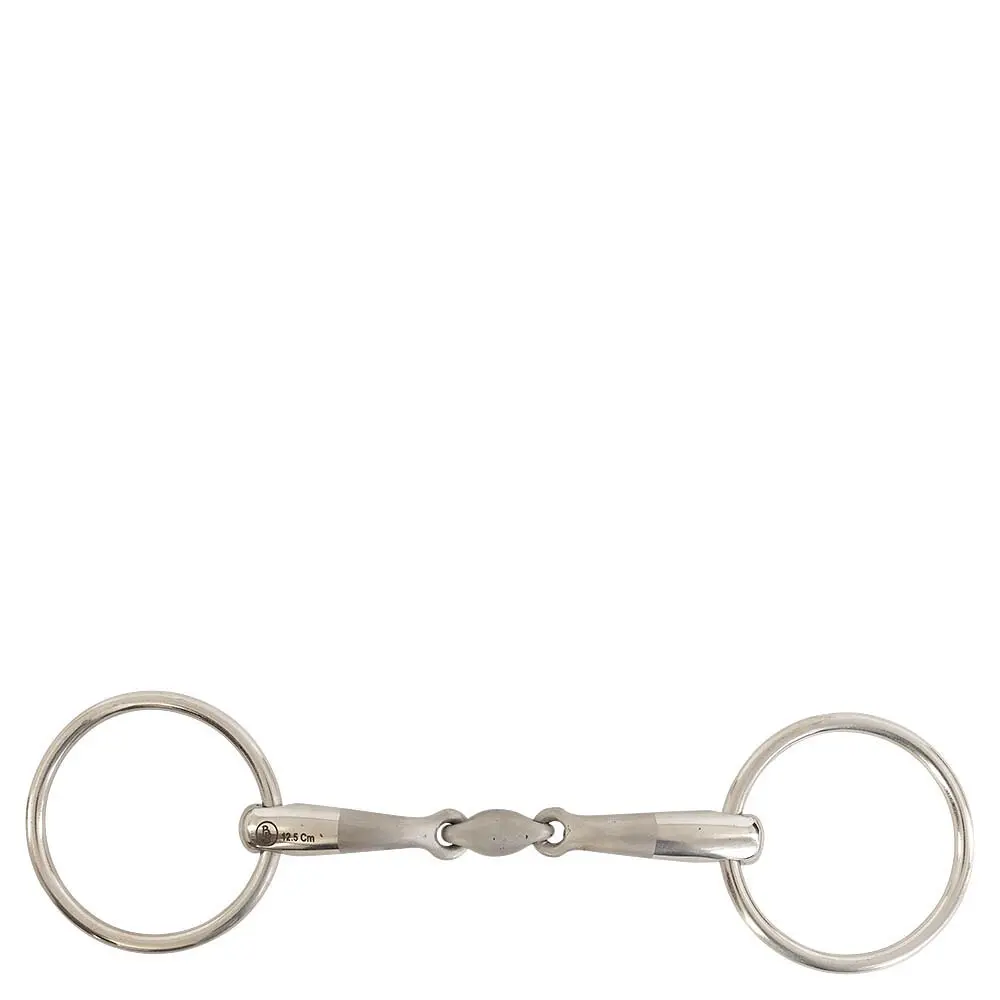 Meilleurs prix pour Mors 2 anneaux double BR Equitationisure pour cheval BR Equitation Satin Sense 14 mm