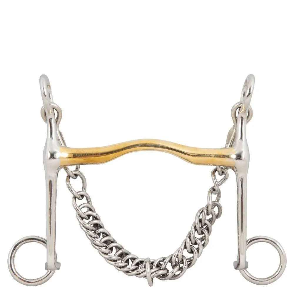 Meilleurs prix pour Mors avec gourmette pour cheval BR Equitation 12mm/140mm