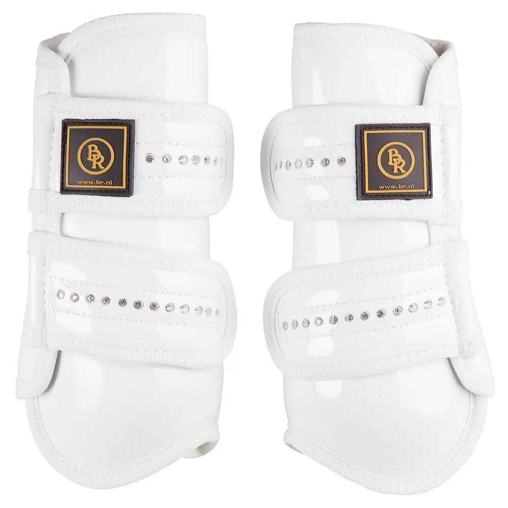 Guêtres pour cheval cuir verni avec strass BR Equitation Pro Max