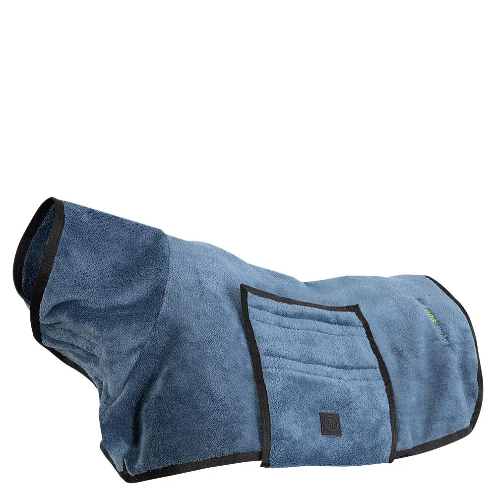 Br Equitation Bleu Dog Bathrobe