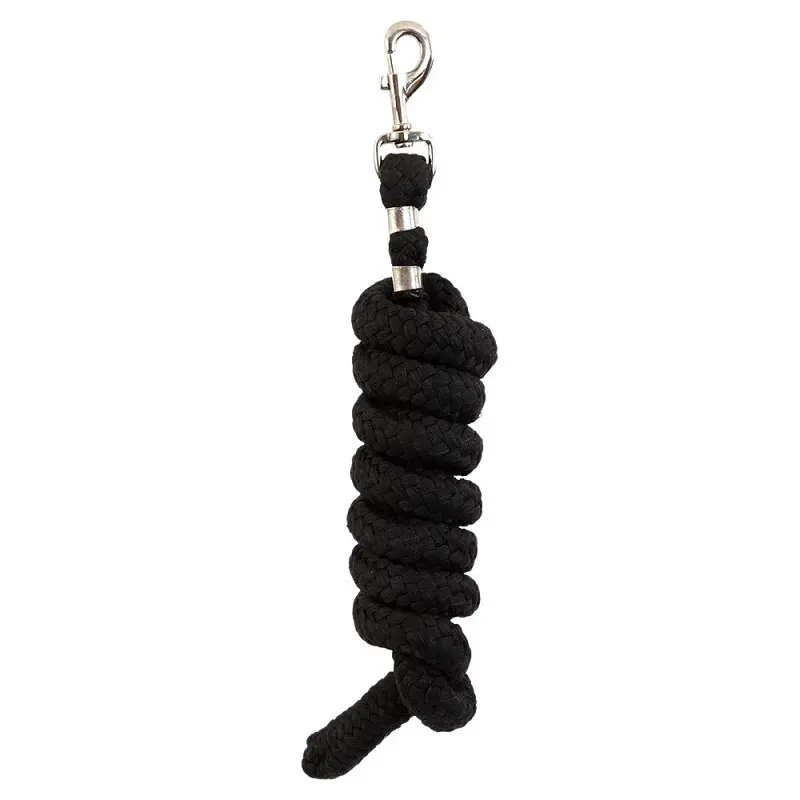 Br Equitation Noir Lead Rope With Carabiner For Riding Deluxe