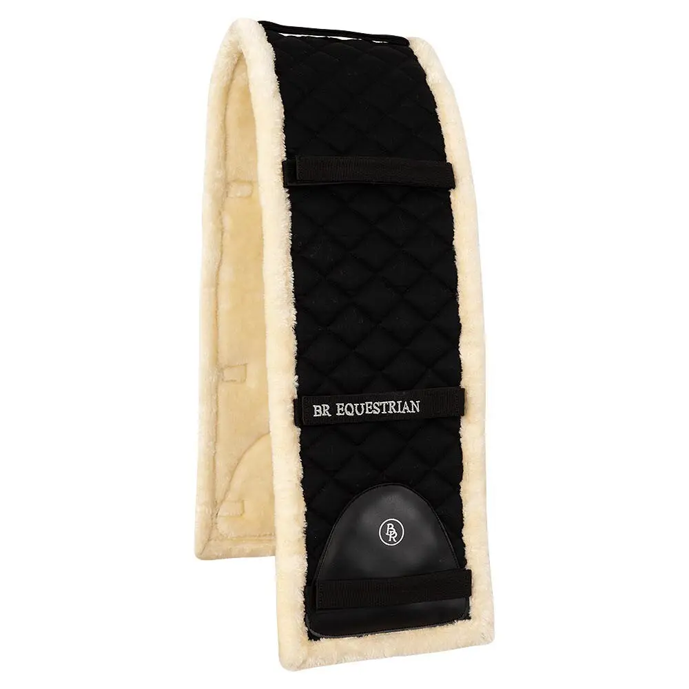Br Equitation Noir Artificial Fur Lunging Cushions For Horses