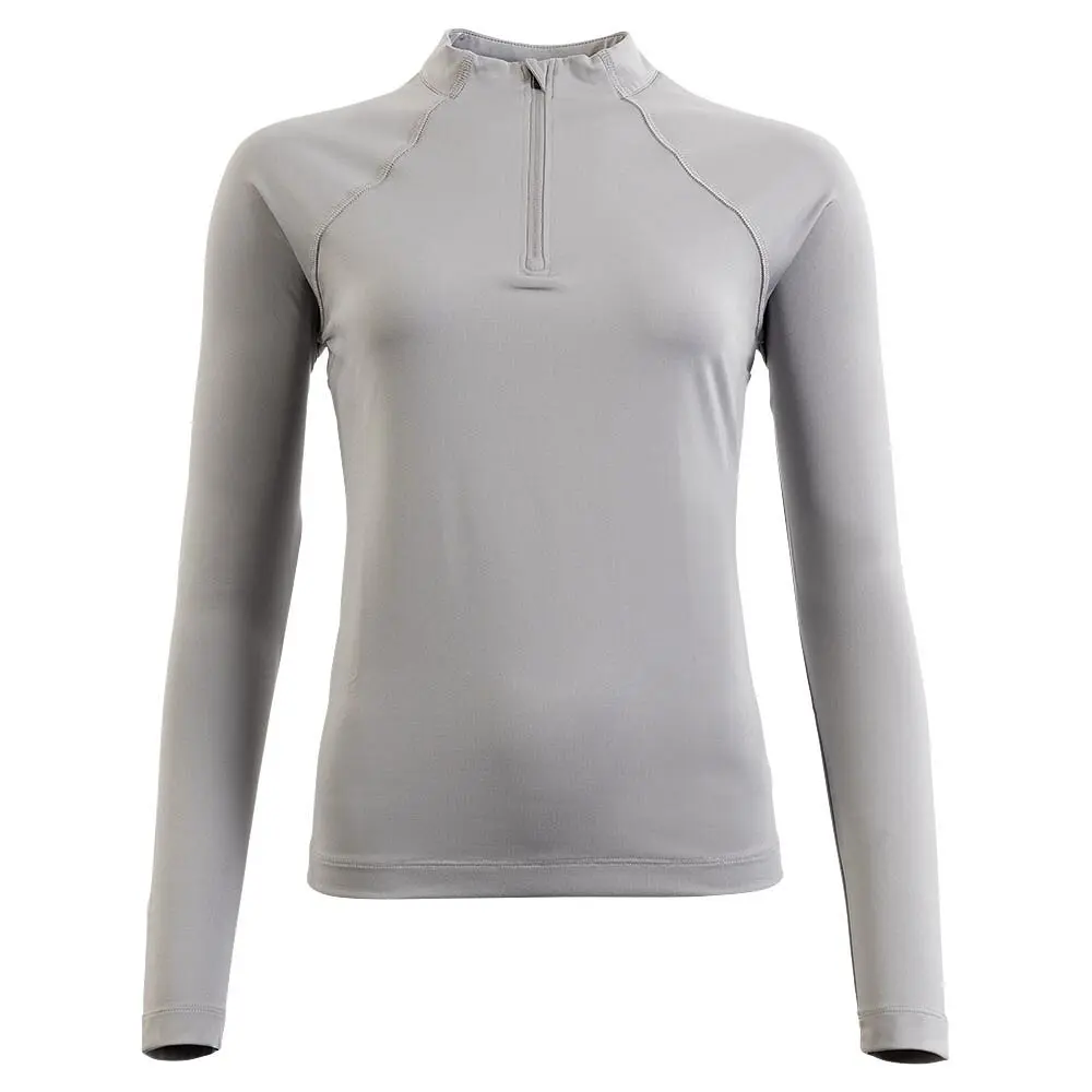KERRITS Haut femme 1/4 zip violet à motifs équestre moyen