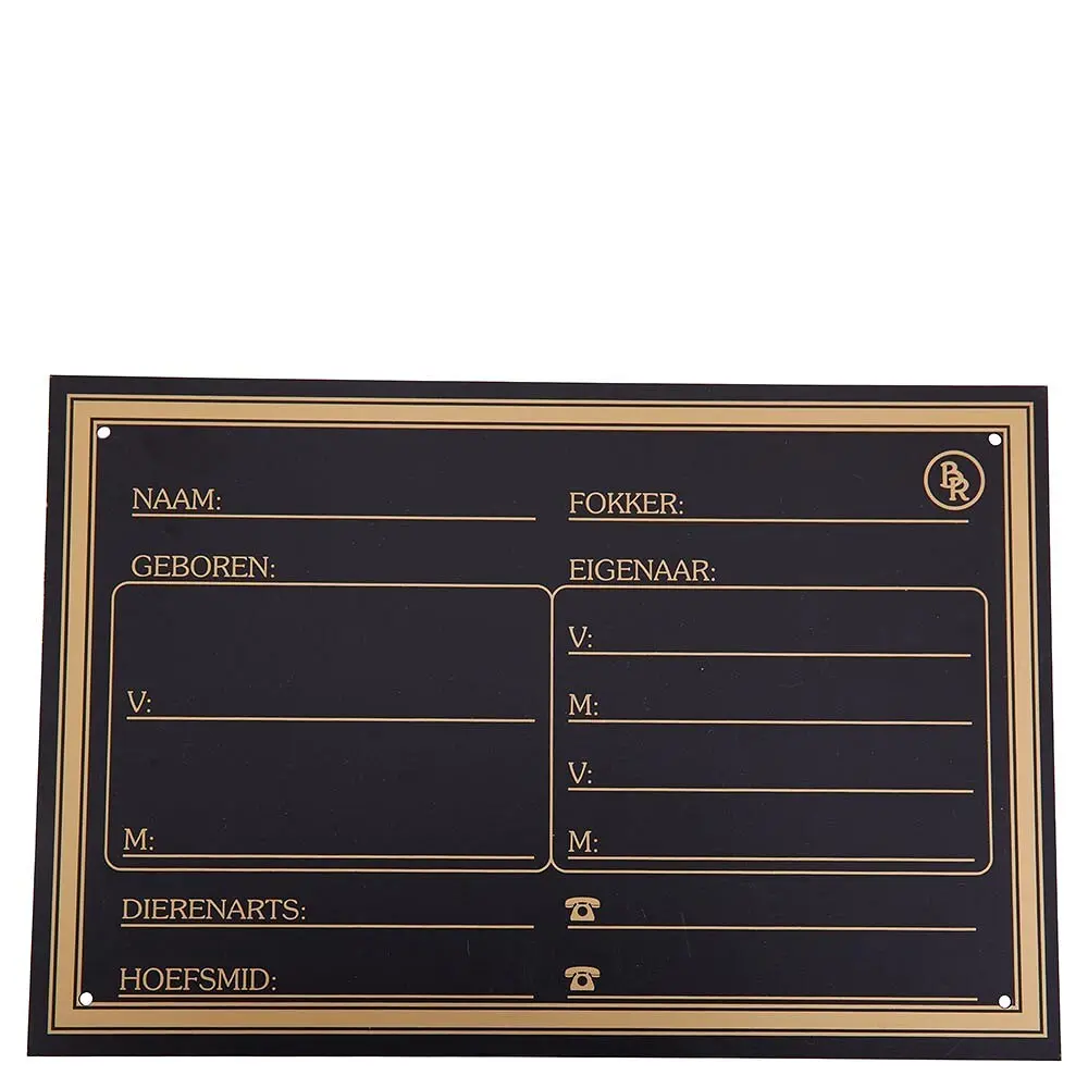 Meilleurs prix pour Plaque de boxe équitation BR Equitation