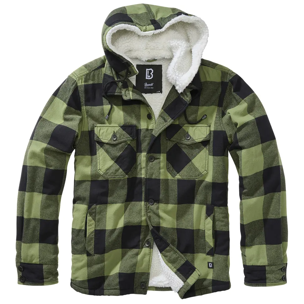 4051773154182 - Lumberjacket Hooded Übergangsjacke schwarz oliv in M