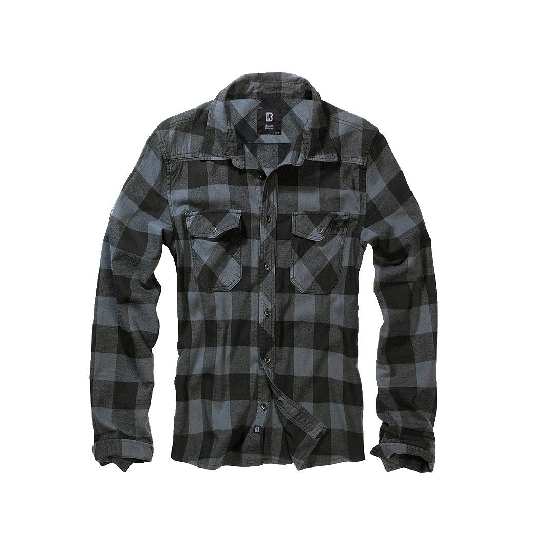 4051773011447 - Checkshirt Flanellhemd schwarz grau in XXL